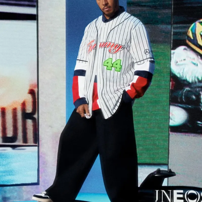 Tommy Hilfiger X Tommy X Mercedes AMG F1 Lewis Baseball Jersey-3