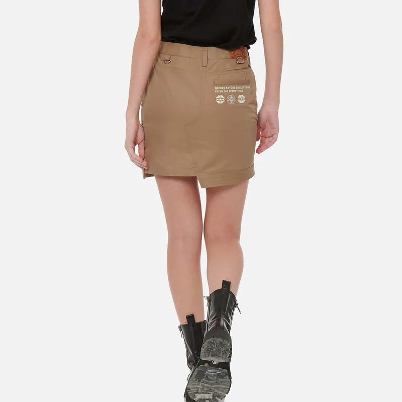 EVISU Casual Short Skirts Women's Khaki-3