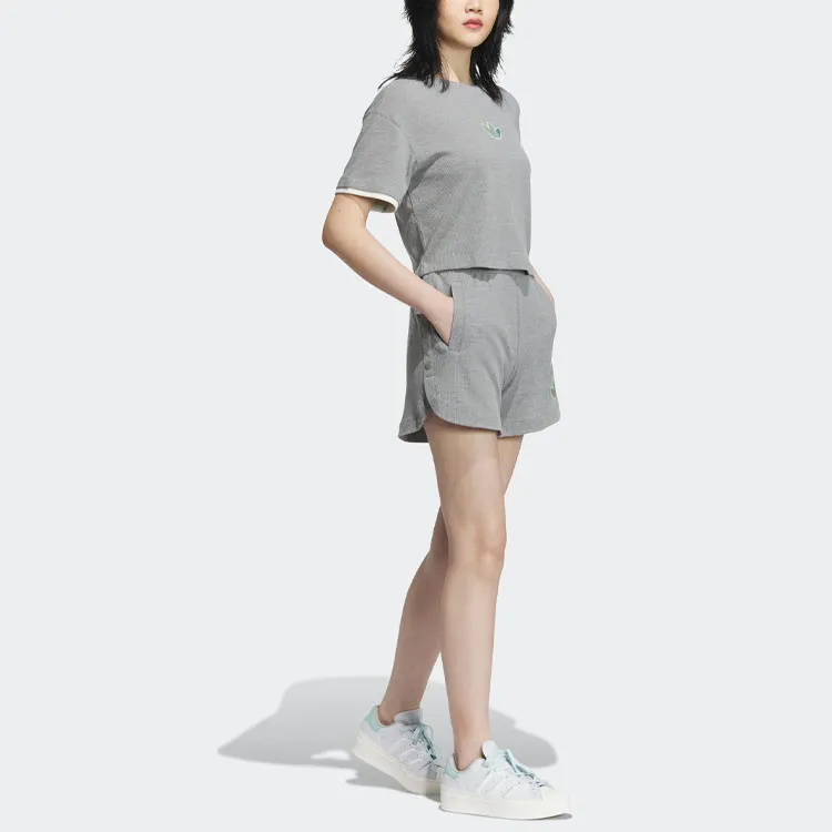 Adidas Originals Casual Shorts Women's Basic Heather Gray-3
