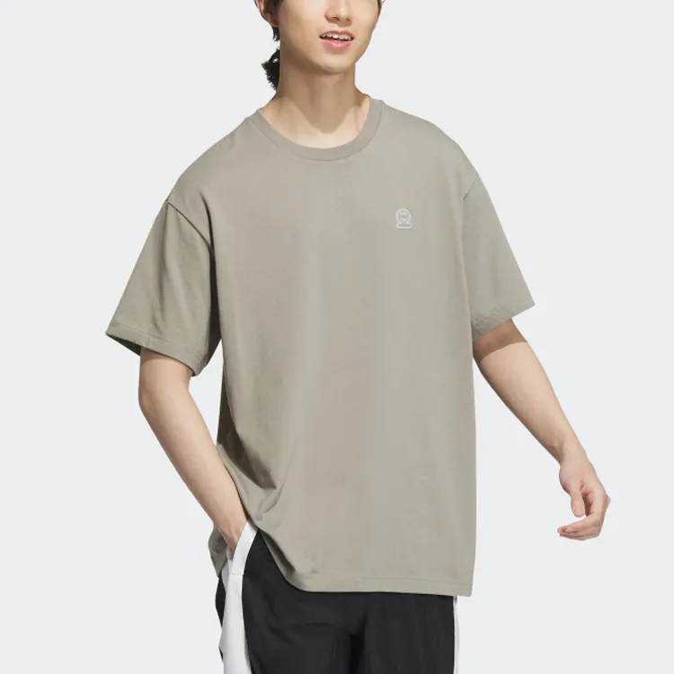 Adidas Neo T Shirt Unisex Pebble Silver Gray-2