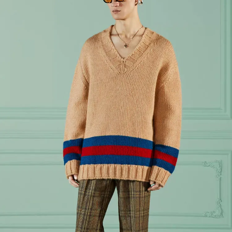 GUCCI Fine Mohair Wool Webbed Sweater-2