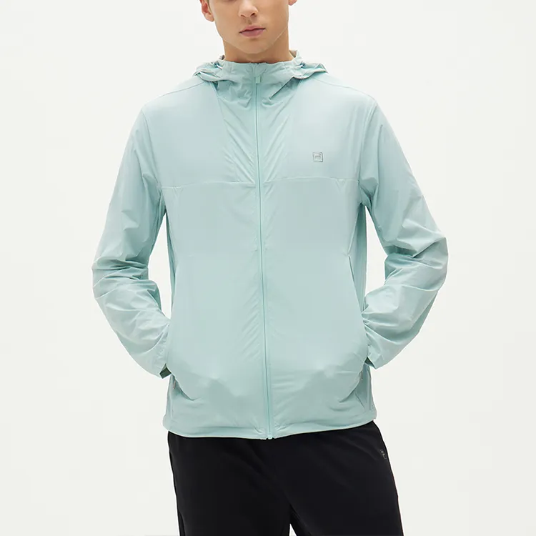 FILA Jackets Men Cream Gray Green-3