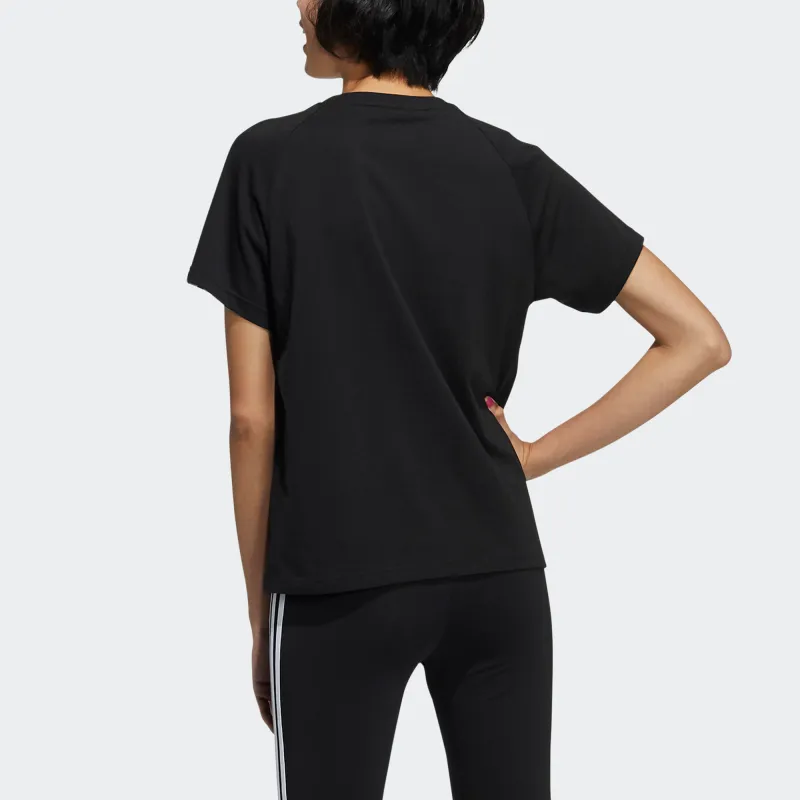 Adidas Neo Raglan Sleeve T Shirt Women's Black-3