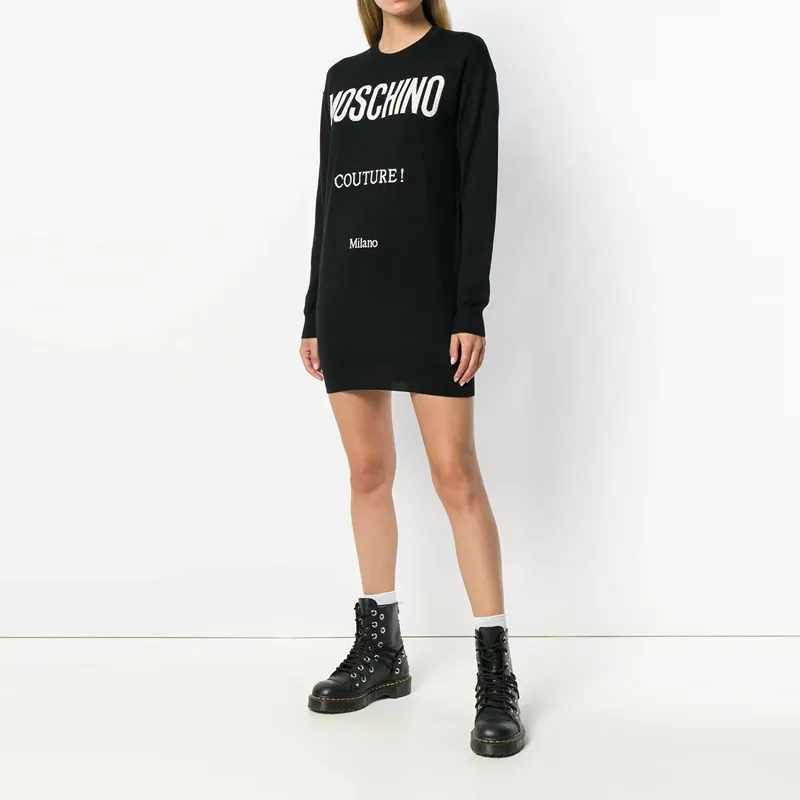 MOSCHINO Knitted Couture Mini Dress-1