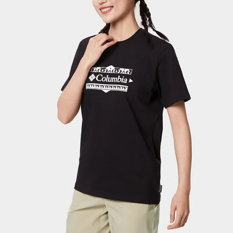 Columbia Drop Shoulder Sleeve T-Shirt Unisex Black-3