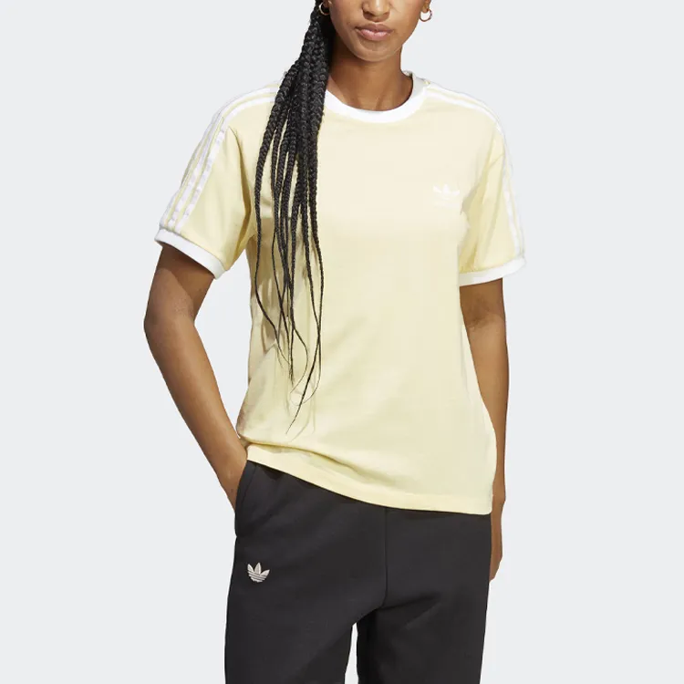Adidas Originals 70s Drop Shoulder Sleeve T Shirt Women's Yellow-1