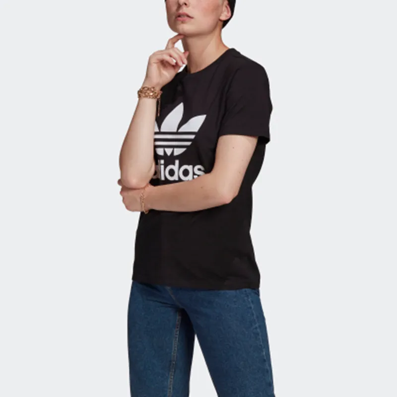 Adidas Originals Set in Sleeve T Shirt Women's Black-2