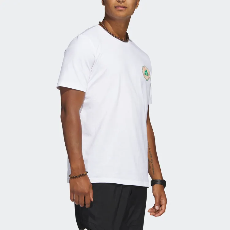 Adidas T Shirts Men White-3