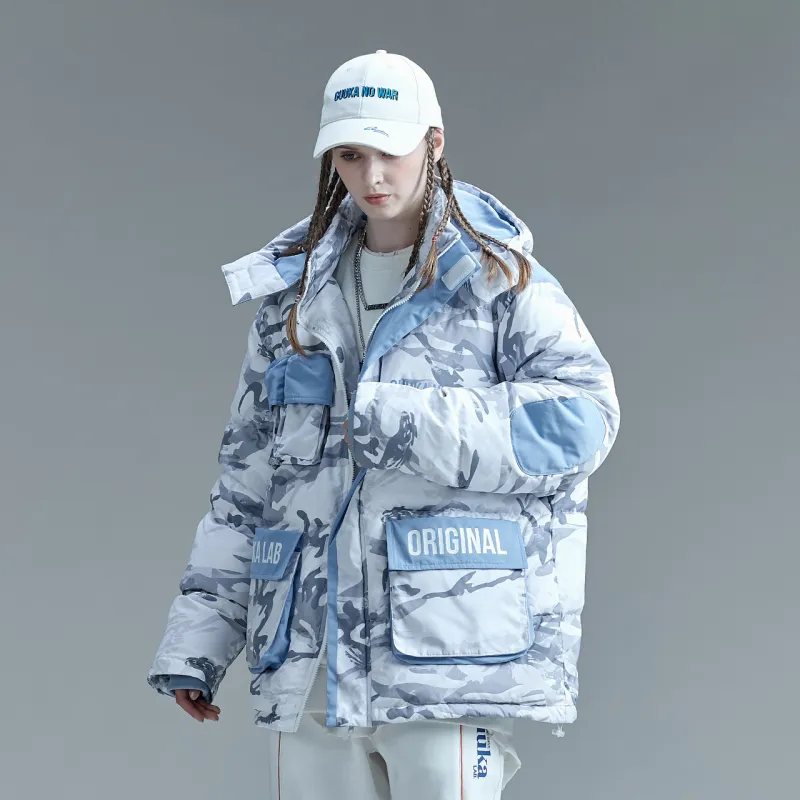 Guuka Down Jacket Coat Unisex Light Gray-6
