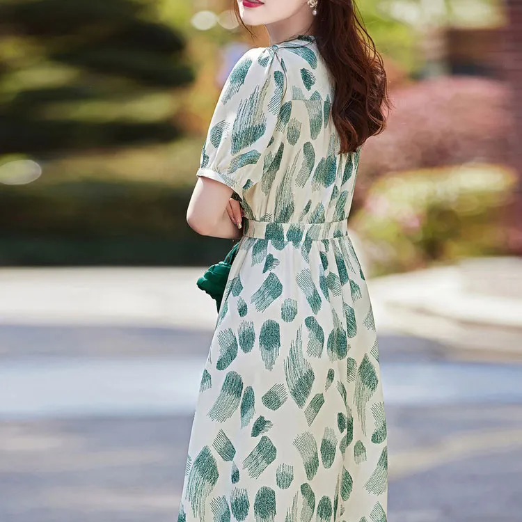 Dme Short Sleeved Dresses Women's Seaweed Green-3