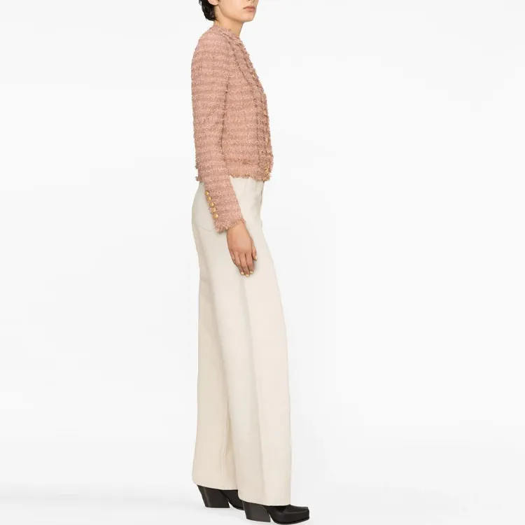 BALMAIN SS23 Jackets & Coats Women's Beige Pink-3