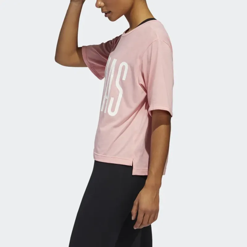 Adidas Crop Tops Women's Pink-4