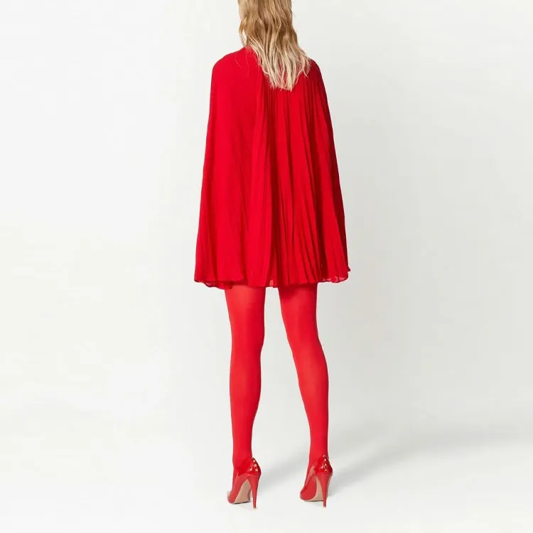 Valentino Long-Sleeved Dresses Women's Red-2