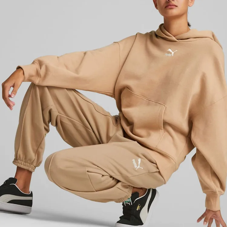 PUMA CLASSICS Knitted Sweatpants Women's Ginger Yellow-3