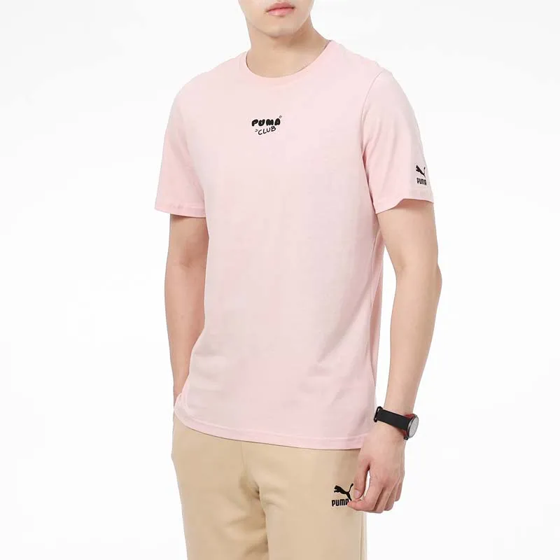 PUMA T Shirts Men Pink-4