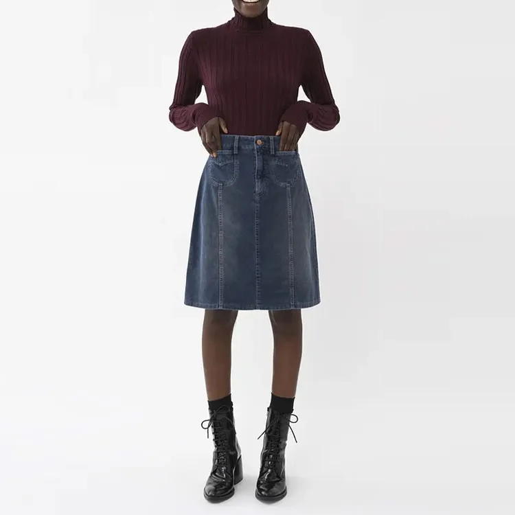 See By Chloe FW22 Denim Short Skirts Women's Blue-1