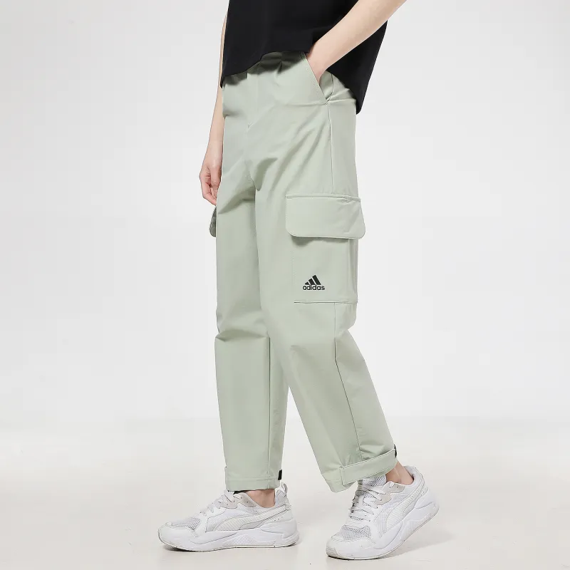 Adidas Casual Pants Women's Gray Green-3