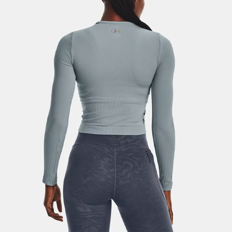 Under Armour RUSH T Shirt Women's Harbor Blue-3