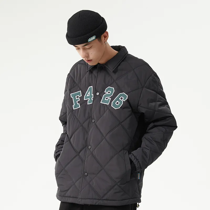 F426 Puffer Jacket Winter Unisex Dark Gray-3