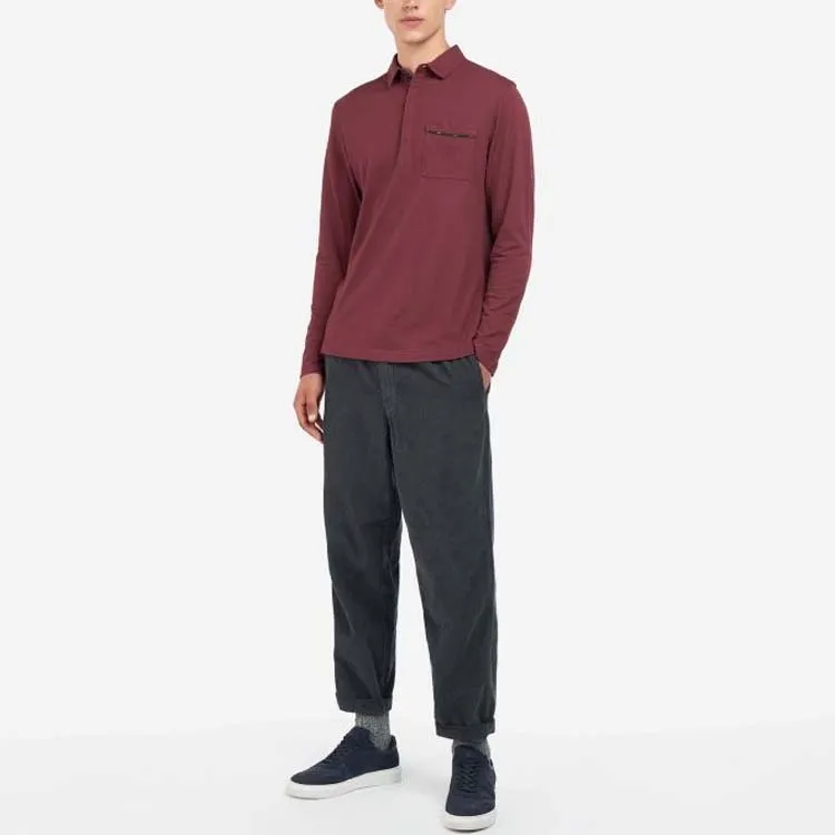 BARBOUR Polo Shirts Men Burgundy-1
