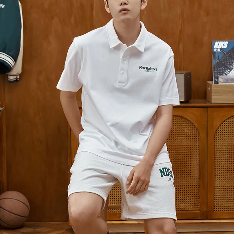 New Balance Polo Shirt Men's White-4