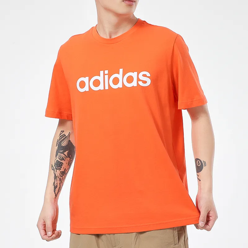 Adidas Free Shipping With AdiClub Aeroready Workout Silicone Print Linear Logo Training Tee-3