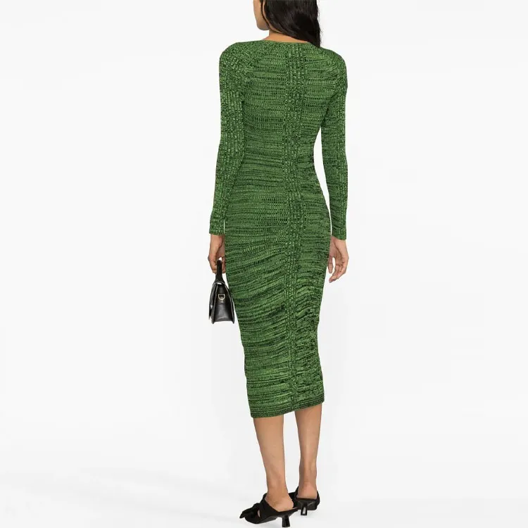 GANNI Long-Sleeved Dresses Women's Green-2