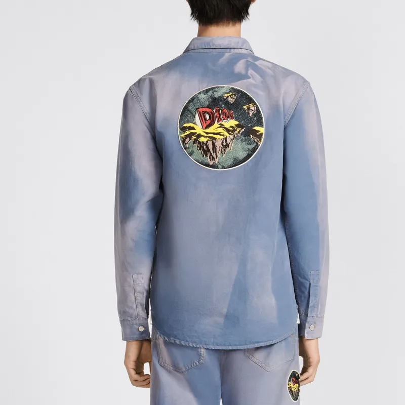 DIOR Buttoned Long Sleeved Denim Shirt-3