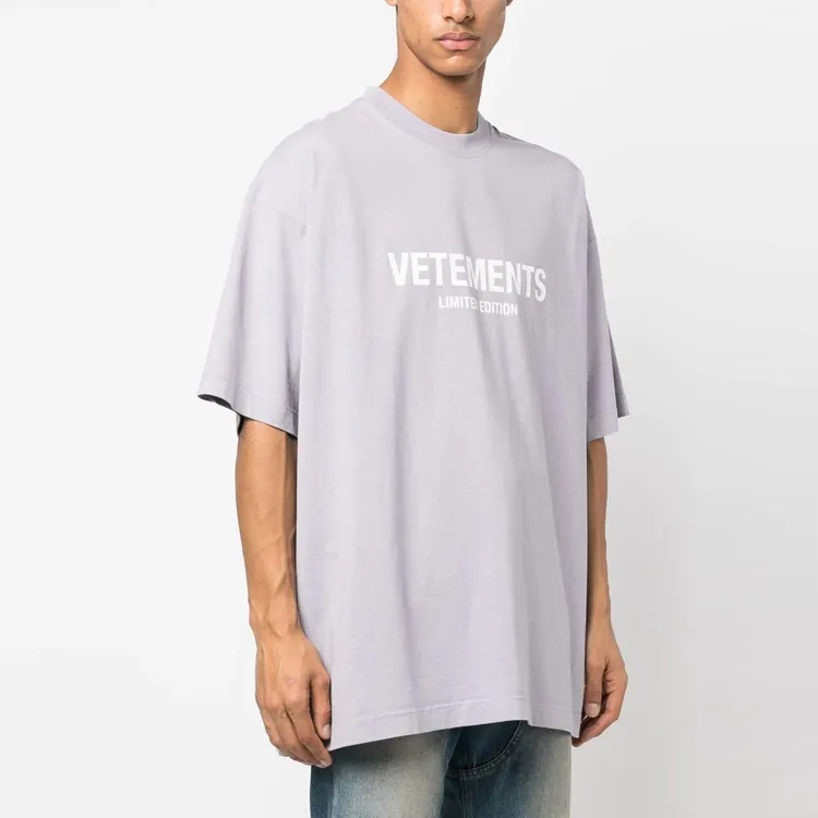 Vetements T-Shirts Men Lavender Purple-3