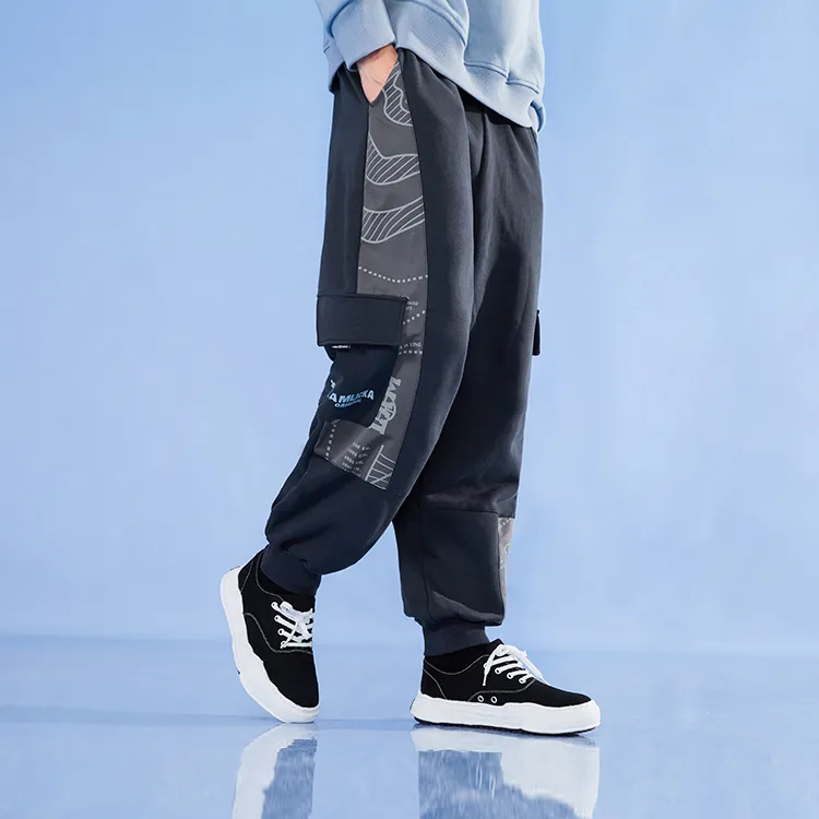 LAMLICKA Knitted Sports Pants Unisex Gray-2