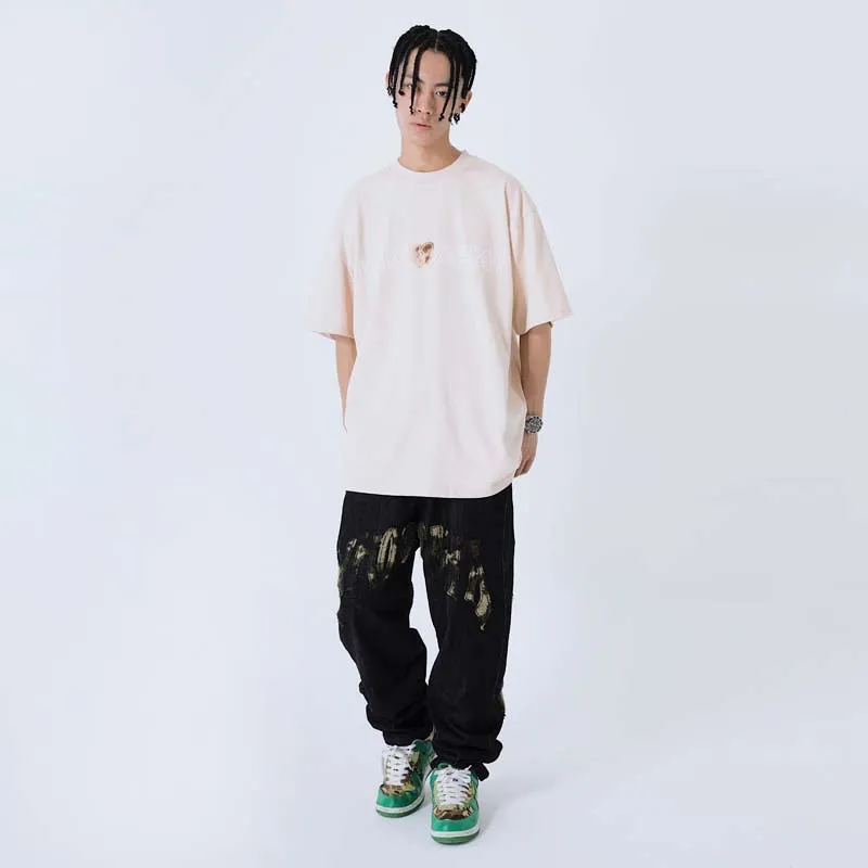 WHOA HA! Straight T Shirt Unisex Khaki-2