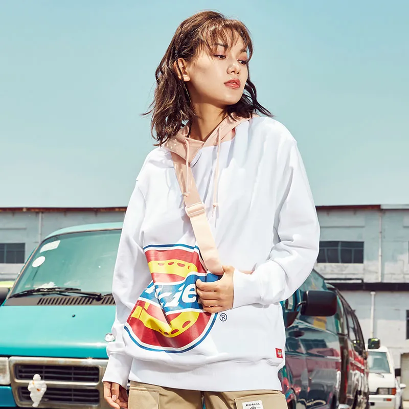 Dickies Sweatshirt Unisex White/Peach Pink-4