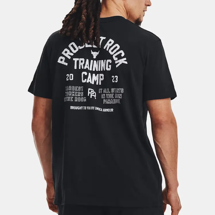 Under Armour Men Project Rock Training Heavyweight T-Shirt Black-4