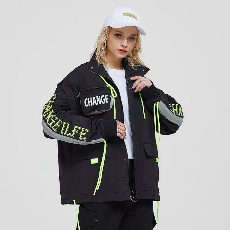 Clubxxhh Loose Fit Jacket Unisex Black-2