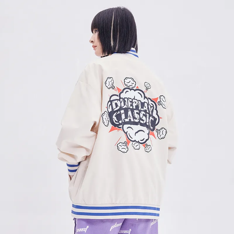 DUEPLAY Baseball Jacket Spring Fall Unisex-4