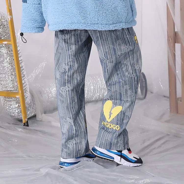 XXGOGO Straight Jeans Unisex Denim Blue-4