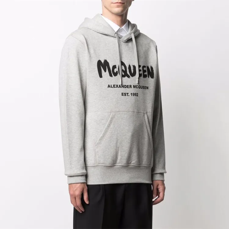 Alexander McQueen Sweatshirts Men Gray-4