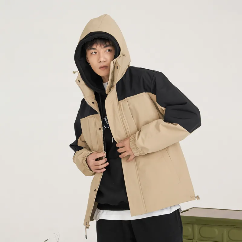 New Balance Jackets Men Khaki-5