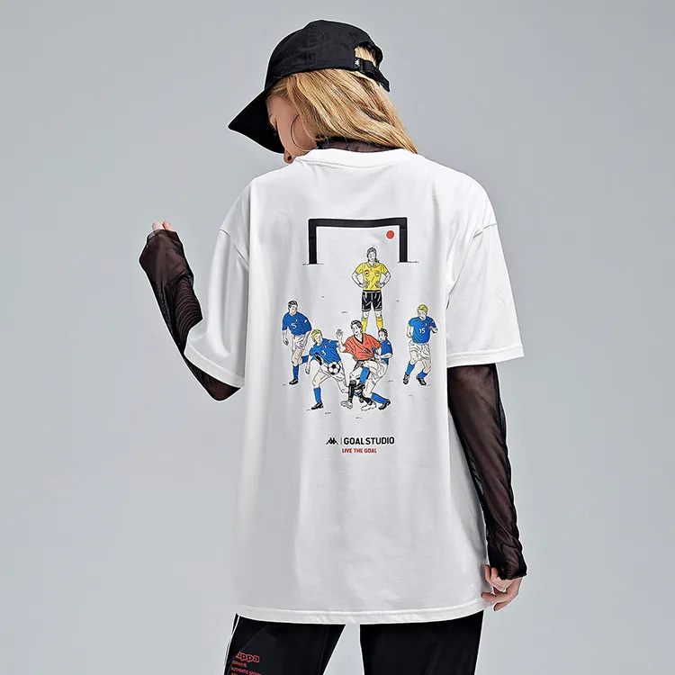 Kappa x Goalstudio Crew Neck Fitted Straight Short Sleeved T Shirt Unisex-3