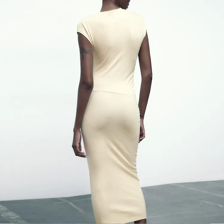 ZARA Sleeveless Dresses Women's White-2