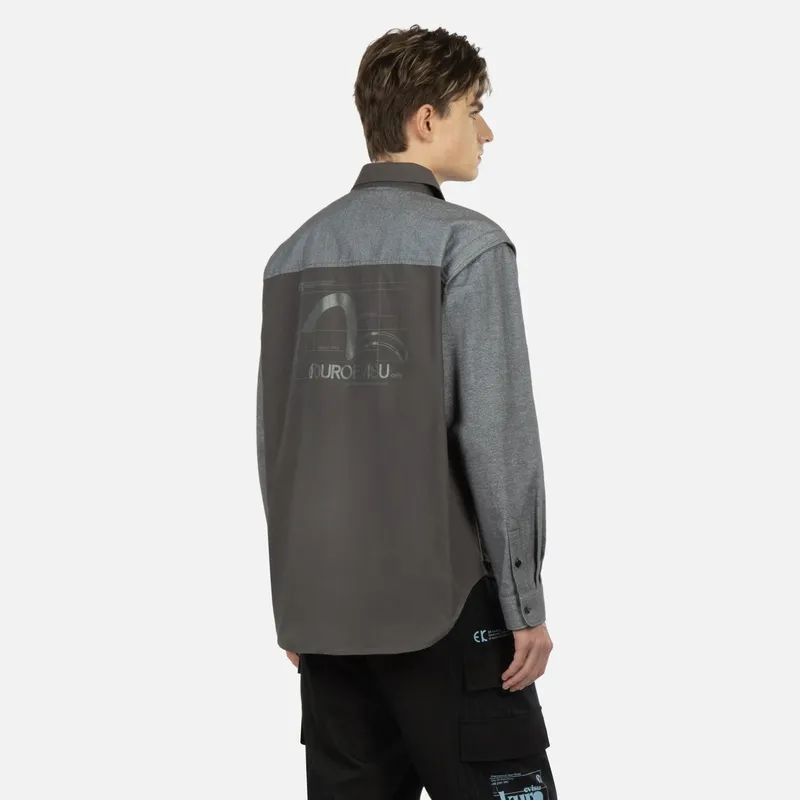 EVISU Shirts Men Dark Gray/Dark Charcoal-2
