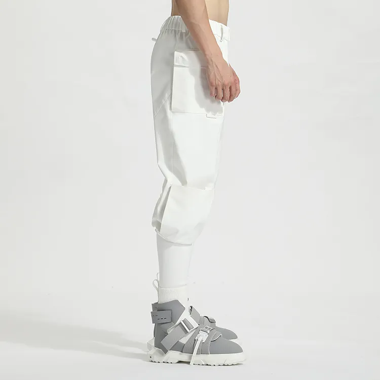 NORVINCY Versatile Pure White Cleanfit Cargo Pants Unisex-6