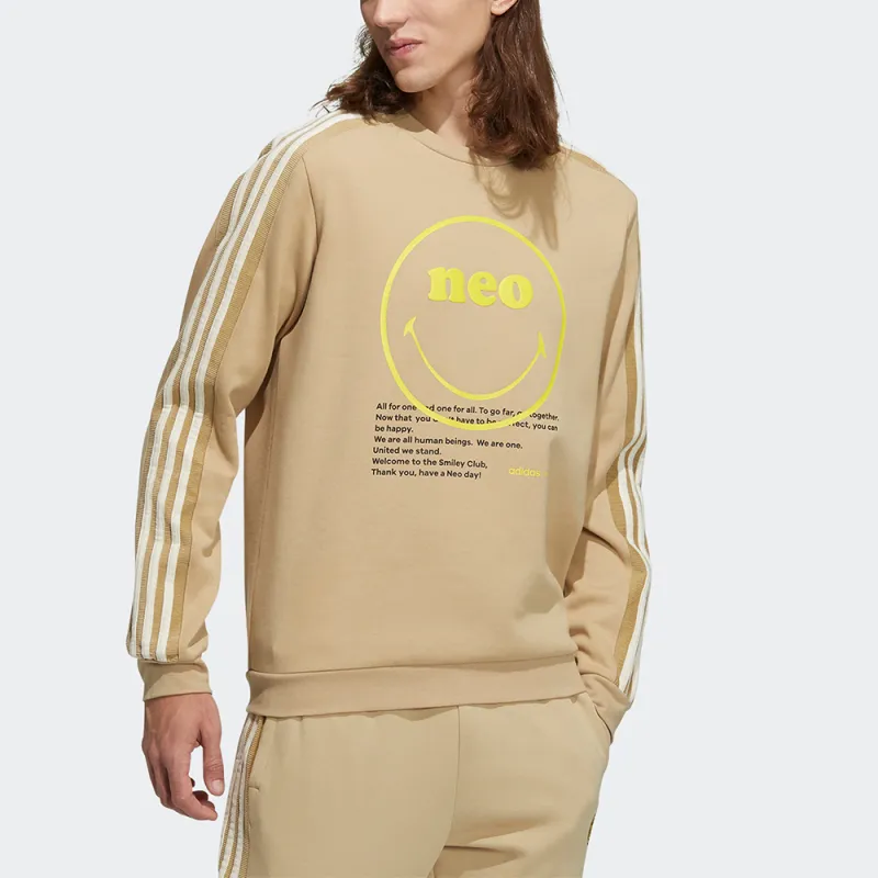 Smiley X Adidas Neo Sweatshirts Men Khaki-2
