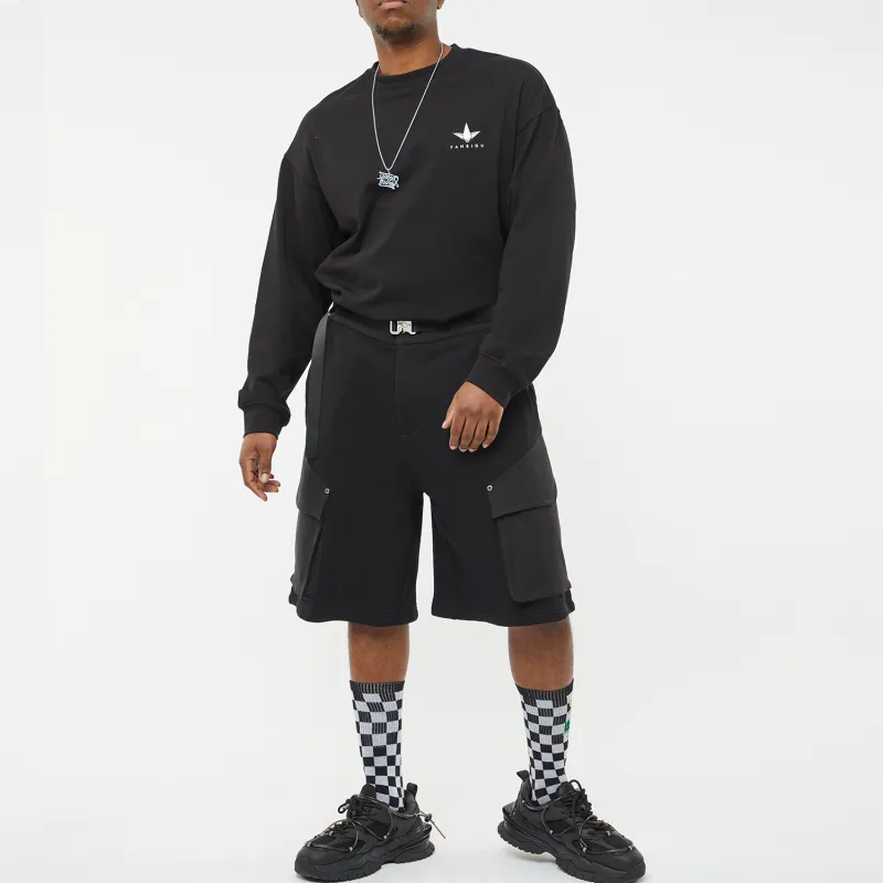 FANBIOU SS22 Loose Fit Shorts Unisex Black-5