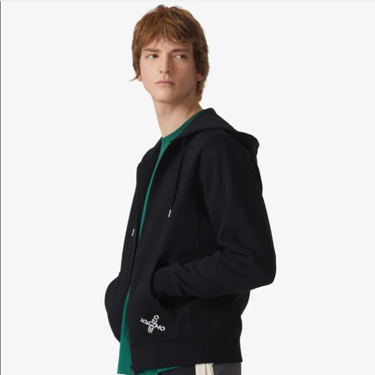 KENZO Letter Logo Sweatshirts Men Black-4