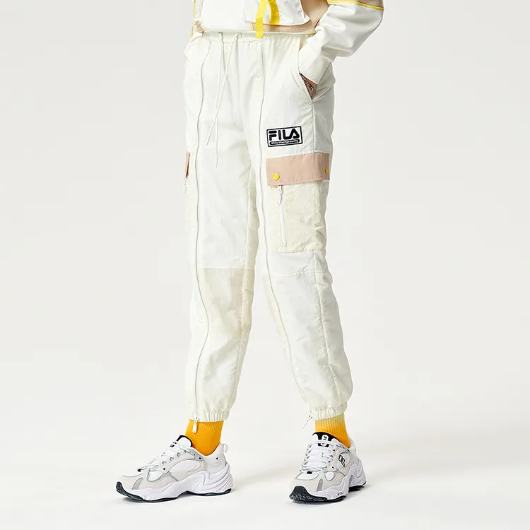 White Mountaineering X FILA FUSION FILA FUSION Hakusan L Collaboration Collection Sports Pants Women's Milk Salt White-3