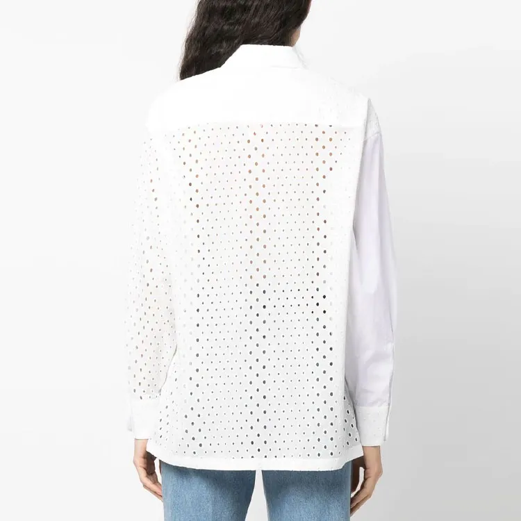 KENZO Broderie Anglaise Long Sleeved Shirt-2