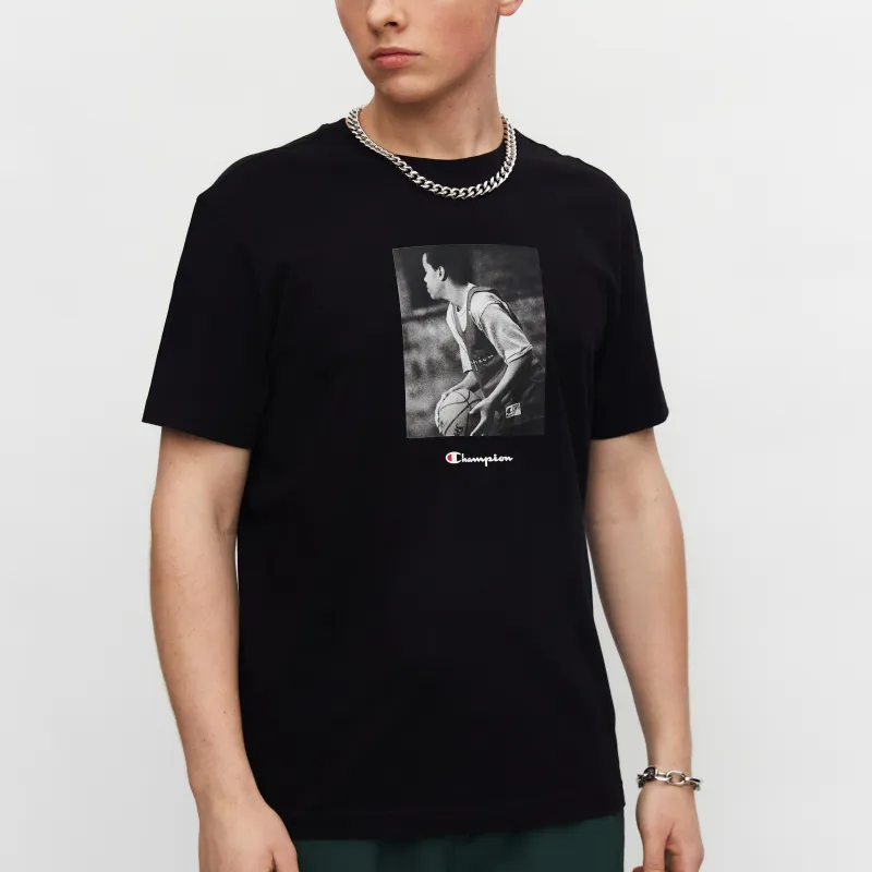 Champion T Shirts Unisex Black-3