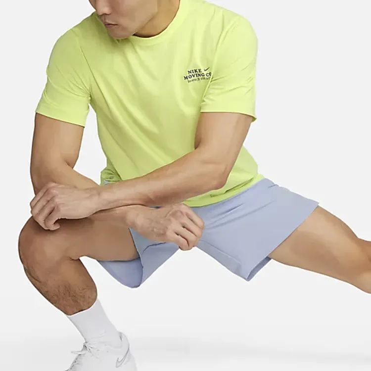 Nike T Shirts Men Light Lemon-2