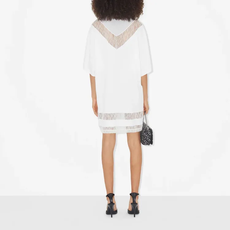 Burberry Short Sleeved Dresses Women's White-2